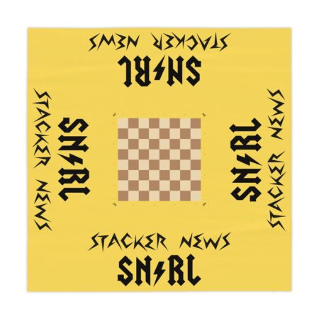 💛🖤 SNIRL Chess Board on Polyester Tablecloth